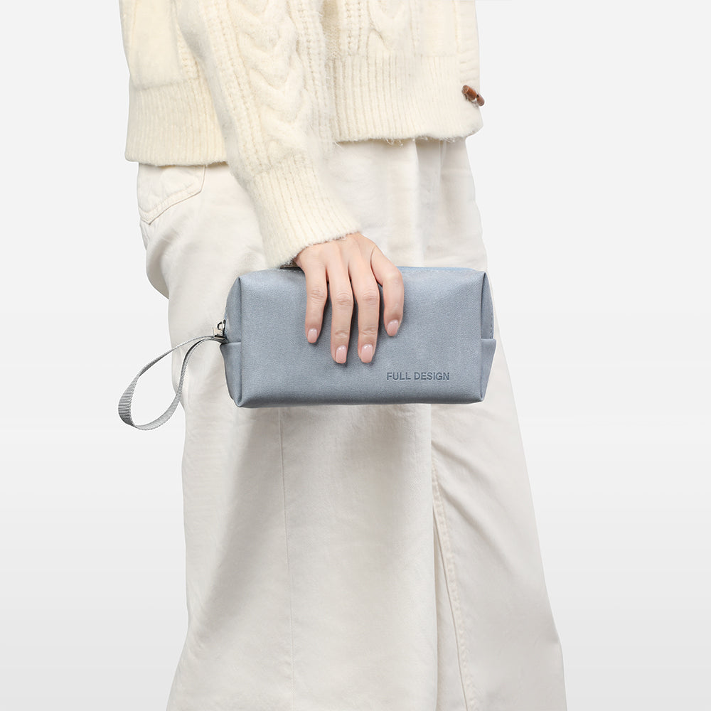 FULL DESIGN Small Cosmetic Pouch Tech Organizer