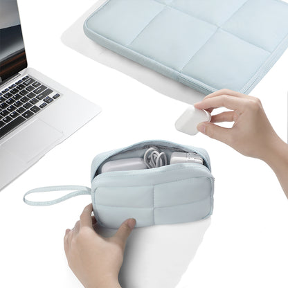 FULL DESIGN Nori Puffy Waterproof 12/13/14/15 inch Laptop Bag with Free Pouch