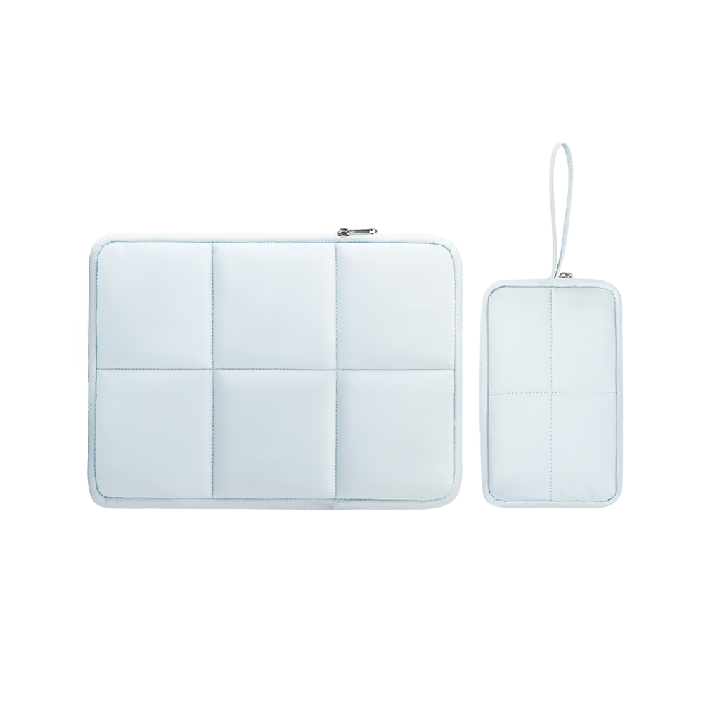FULL DESIGN Nori Puffy Waterproof 12/13/14/15 inch Laptop Bag with Free Pouch