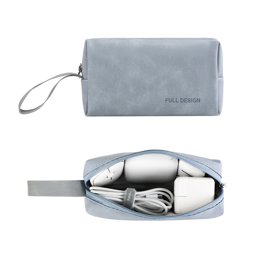 FULL DESIGN Small Cosmetic Pouch Tech Organizer