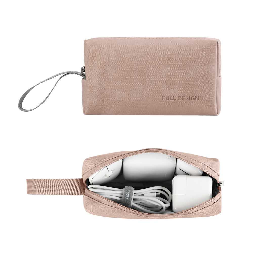 FULL DESIGN Small Cosmetic Pouch Tech Organizer
