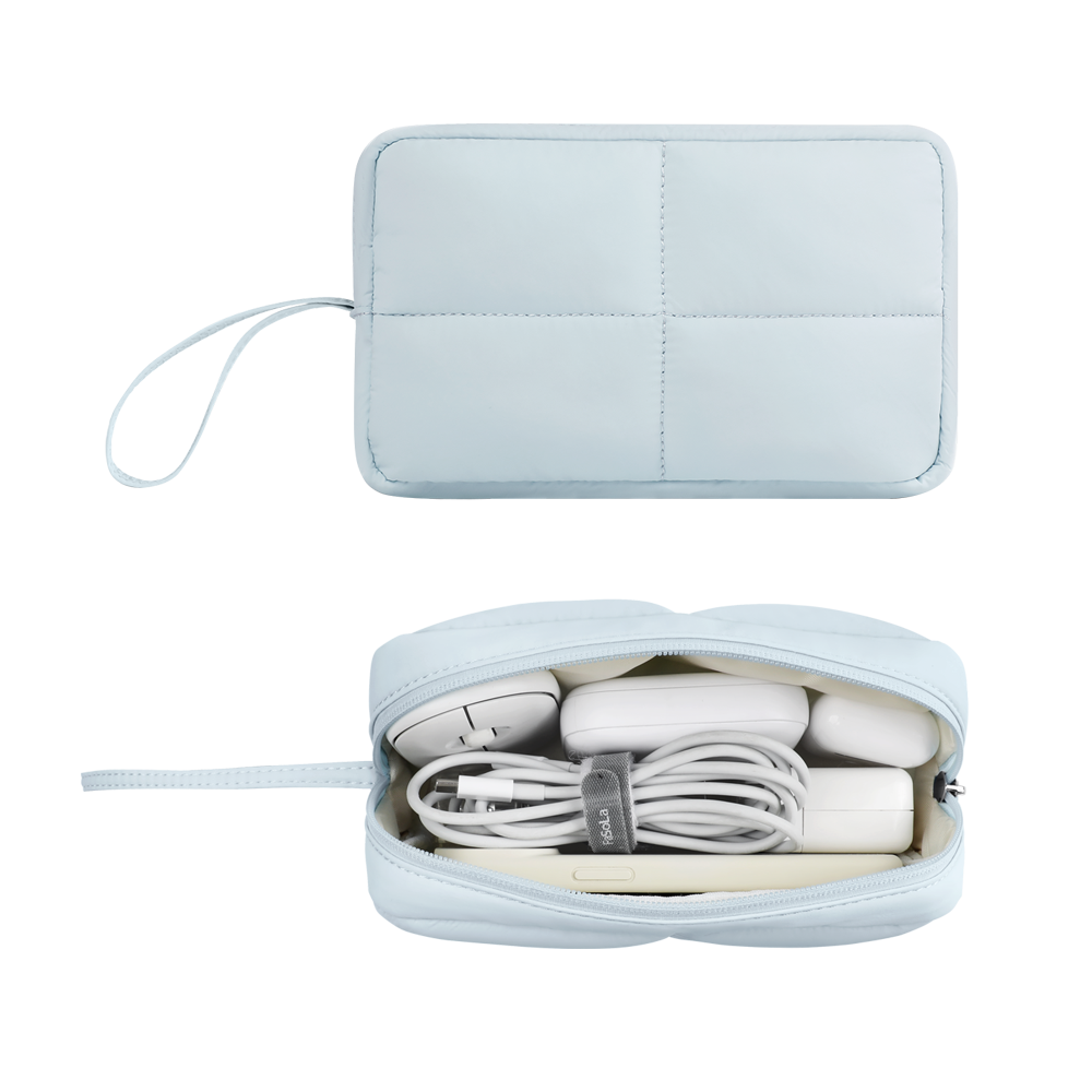 FULL DESIGN Small Cosmetic Pouch Tech Organizer
