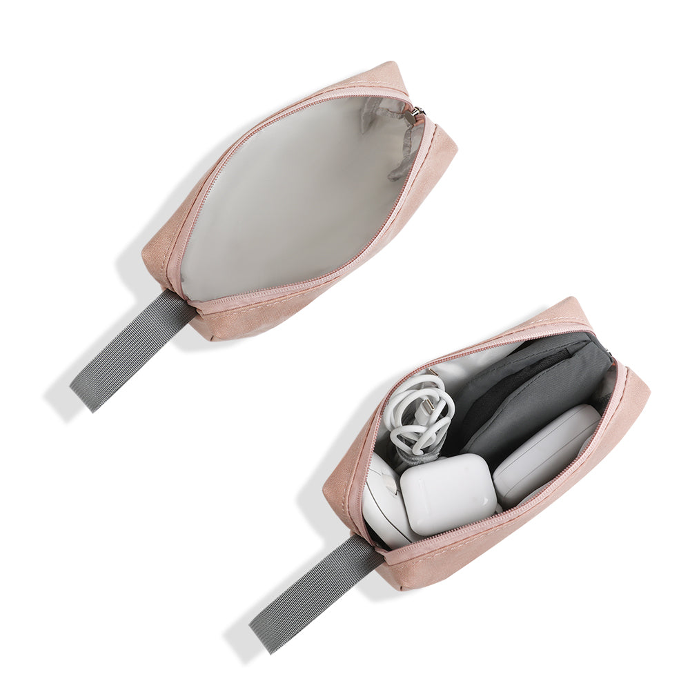FULL DESIGN Small Cosmetic Pouch Tech Organizer