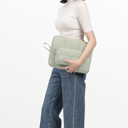 FULL DESIGN Nori Puffy Waterproof 12/13/14/15 inch Laptop Bag with Free Pouch