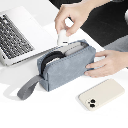 FULL DESIGN Small Cosmetic Pouch Tech Organizer