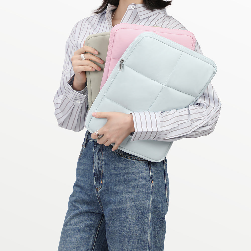 FULL DESIGN Nori Puffy Waterproof 12/13/14/15 inch Laptop Bag with Free Pouch