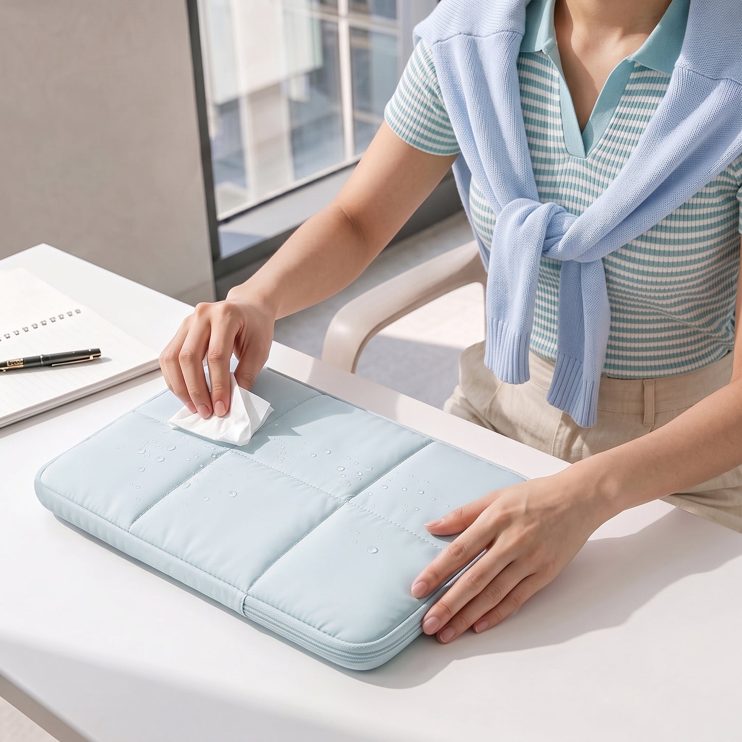 FULL DESIGN Nori Puffer Laptop Sleeve for 13-15 Inch Laptop with Free Storage Pouch