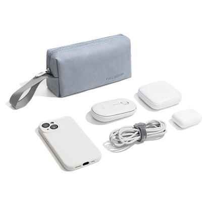 FULL DESIGN Small Cosmetic Pouch Tech Organizer