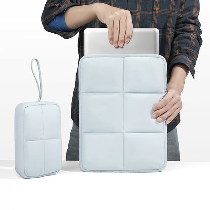 FULL DESIGN Nori Puffy Waterproof 12/13/14/15 inch Laptop Bag with Free Pouch