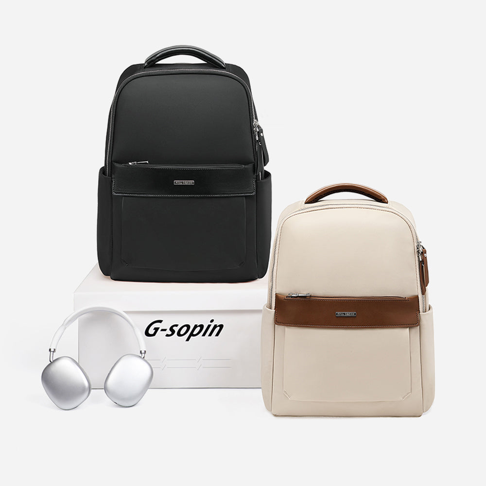 14 laptop backpack women Luxury Fashion Trend Inch Bag Female Waterproof Travel Backpack Classic Day Bag (Light Grey) : Electronics The slim and aesthetic cutting makes it stylish Pink Laptop Backpack and Tote