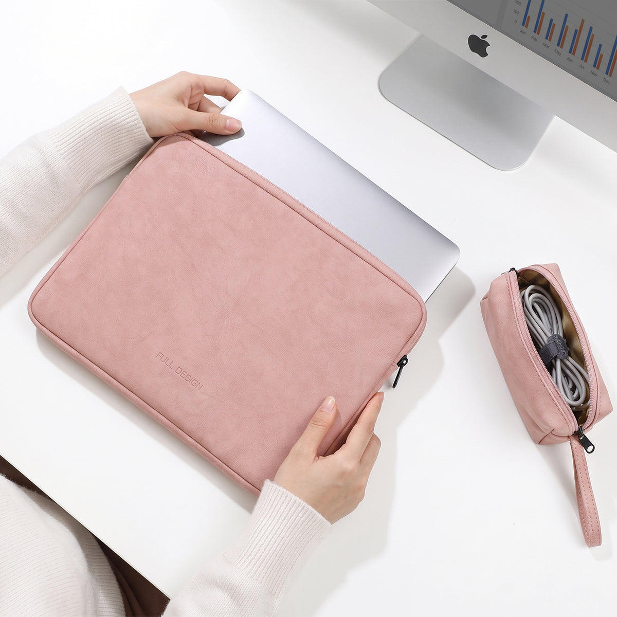 Nobel 13-16 Inch Laptop Sleeve with Storage Pouch
