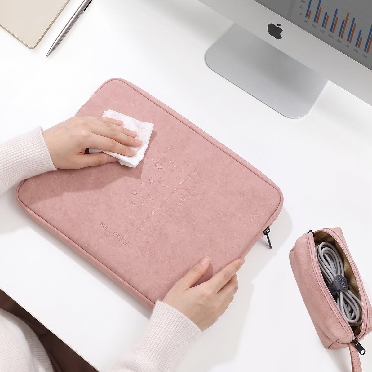 Nobel 13-16 Inch Laptop Sleeve with Storage Pouch