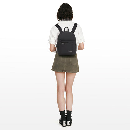 FULL DESIGN Milky Mini Backpack with Multiple Compartments Fits 11-inch iPad for Daily Use