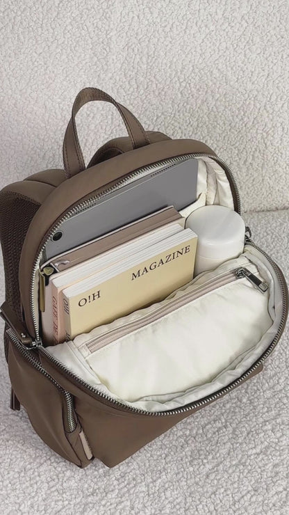 FULL DESIGN Latte Puffy Mini Backpack fit 11 inch ipad